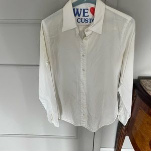 JCrew white cotton shirt size small.